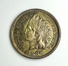 1886 Type 2 INDIAN HEAD CENT  AU *IH369