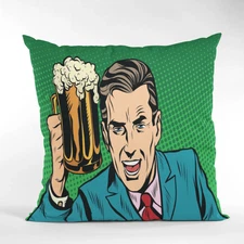 Cheers! Colorful Pop Art Pillow Cover, Decorative Cushion Case, Funny Home Decor