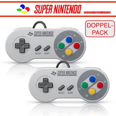 Zwei / 2x ORIGINAL Super Nintendo SNES Controller Gamepad 🎮✅ Zustand: Gebraucht - Bild 1 von 4