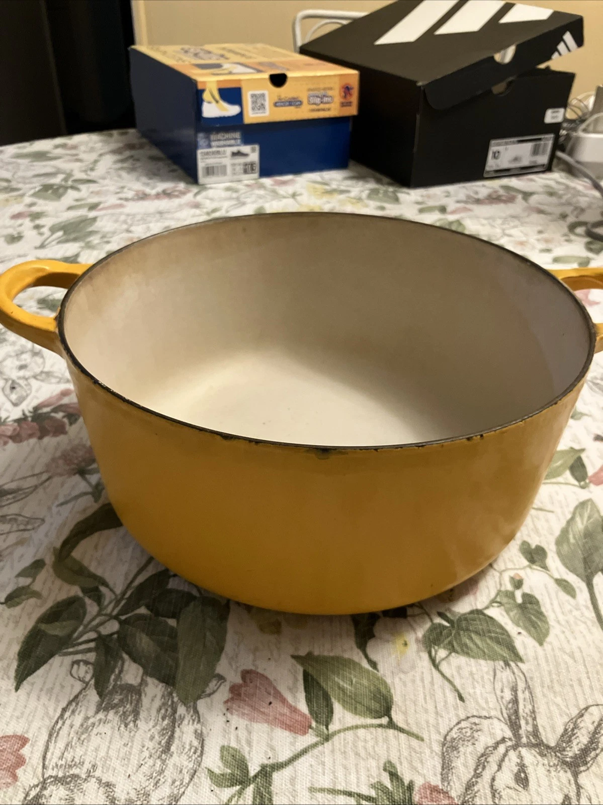 Vintage Le Creuset 4.5 Qt Tangerine Dutch Oven E No Lid Cast Iron As Found