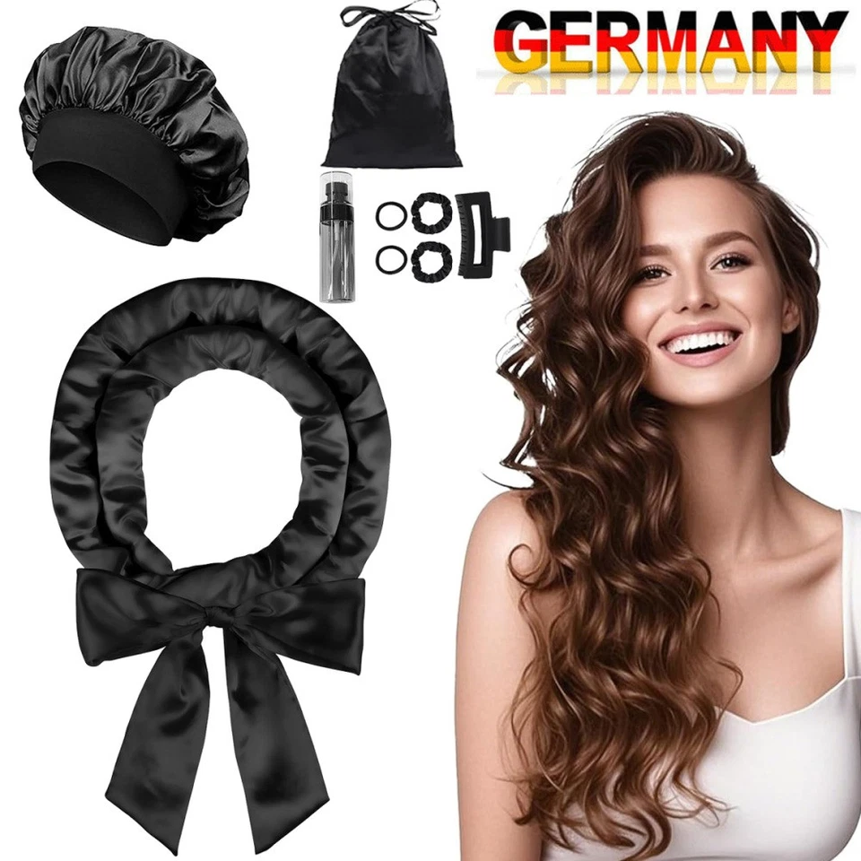9stk Locken Über Nacht Heatless Curls Band Locken Ohne Hitze Haarstyling-Werkze - Bild 2 von 4