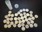 Washington 90% Silver Quarters 1 Roll Lot of 40 Coins Mixed Dates & Mints