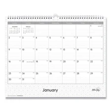 Blue Sky 111292 Jan-Dec 2026 Enterprise Wall Calendar - White/Gray Sheets New