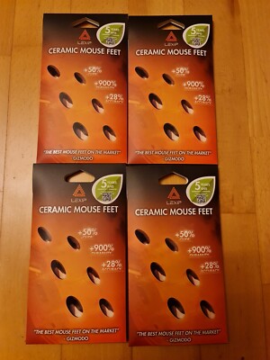 4 X LEXIP GAMING - 6er SET CERAMIC GLIDE FEET FOR MOUSE (PC) Neu Unbenutzt Pads 