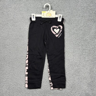 Love Republic Pants Girls Small 4 Set of 2 Lightweight Fleece Joggers Hearts