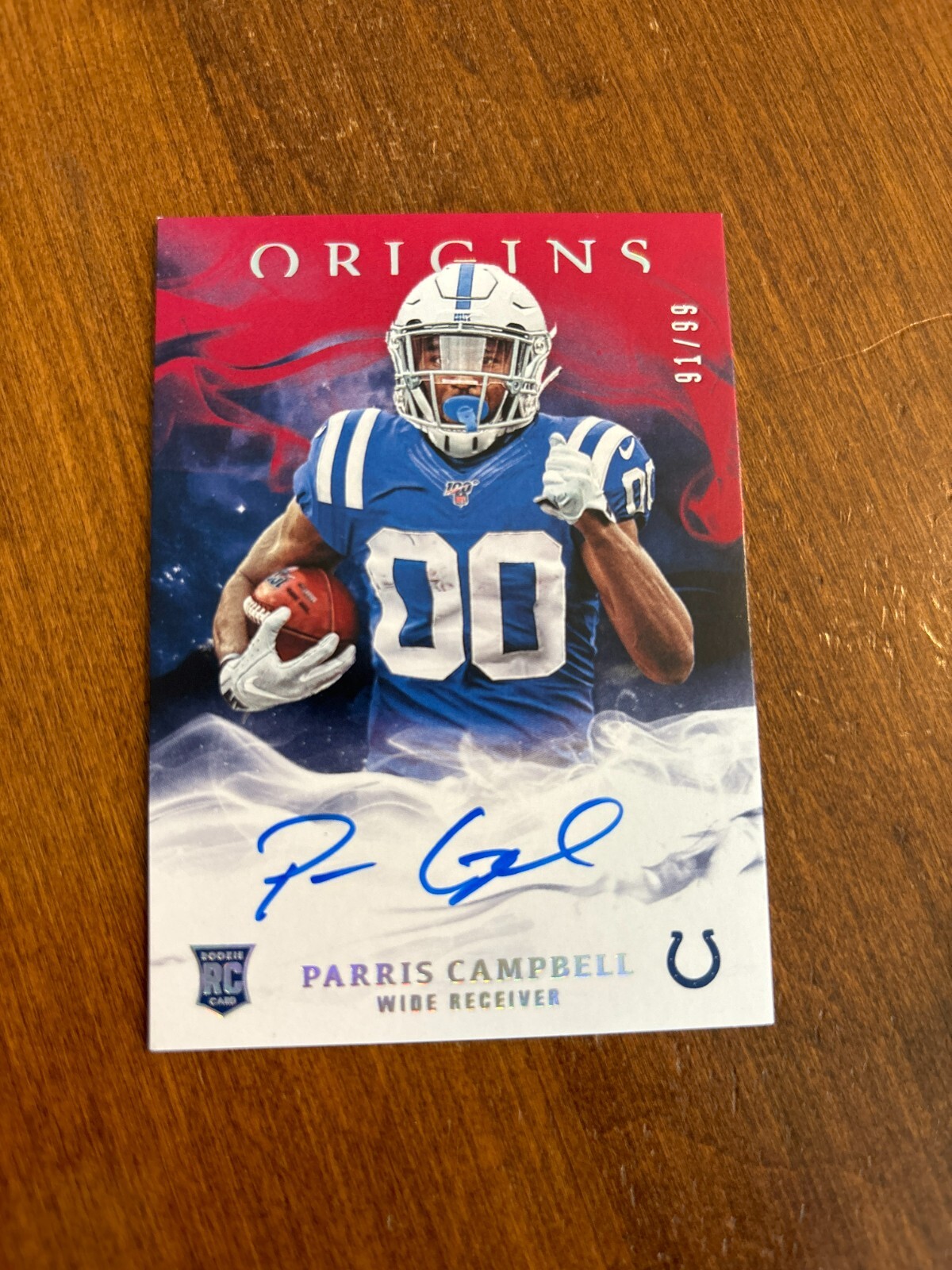Parris Campbell Panini Origins Rookie Autographs #RAPC Red