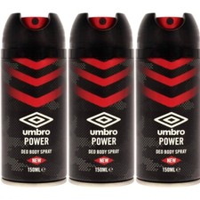 Image of Umbro Power Deodorant Body Spray Red 150ml x 3