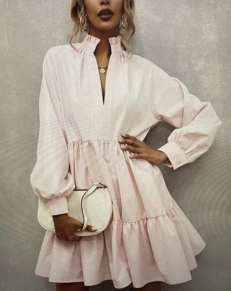Baby pink top smock dress