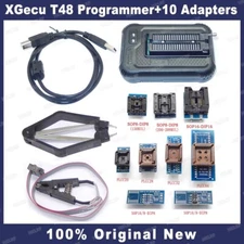 speed USB EEPROM SPI Flash Programmer T48 with 10 adapters Support 31000+ICs