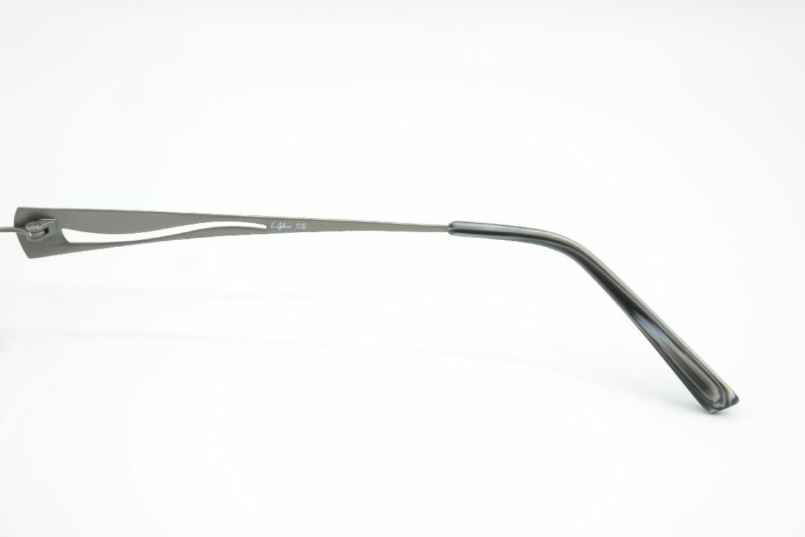 Monture De Lunettes L. Johns LJ 702 – Gris Métal, Démi-monture Ovale Unisexe – Neuve Sans étiquette