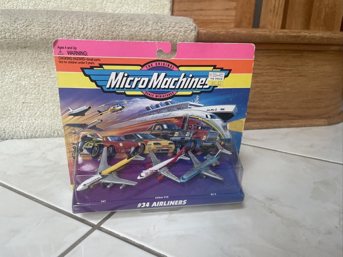 Micro Machines Galoob #34 Airliners 1995 Airbus 310 DC-9 and 727