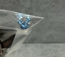 JCM Disney Mickey Mouse .925 Sterling Silver  Blue Stones Earrings