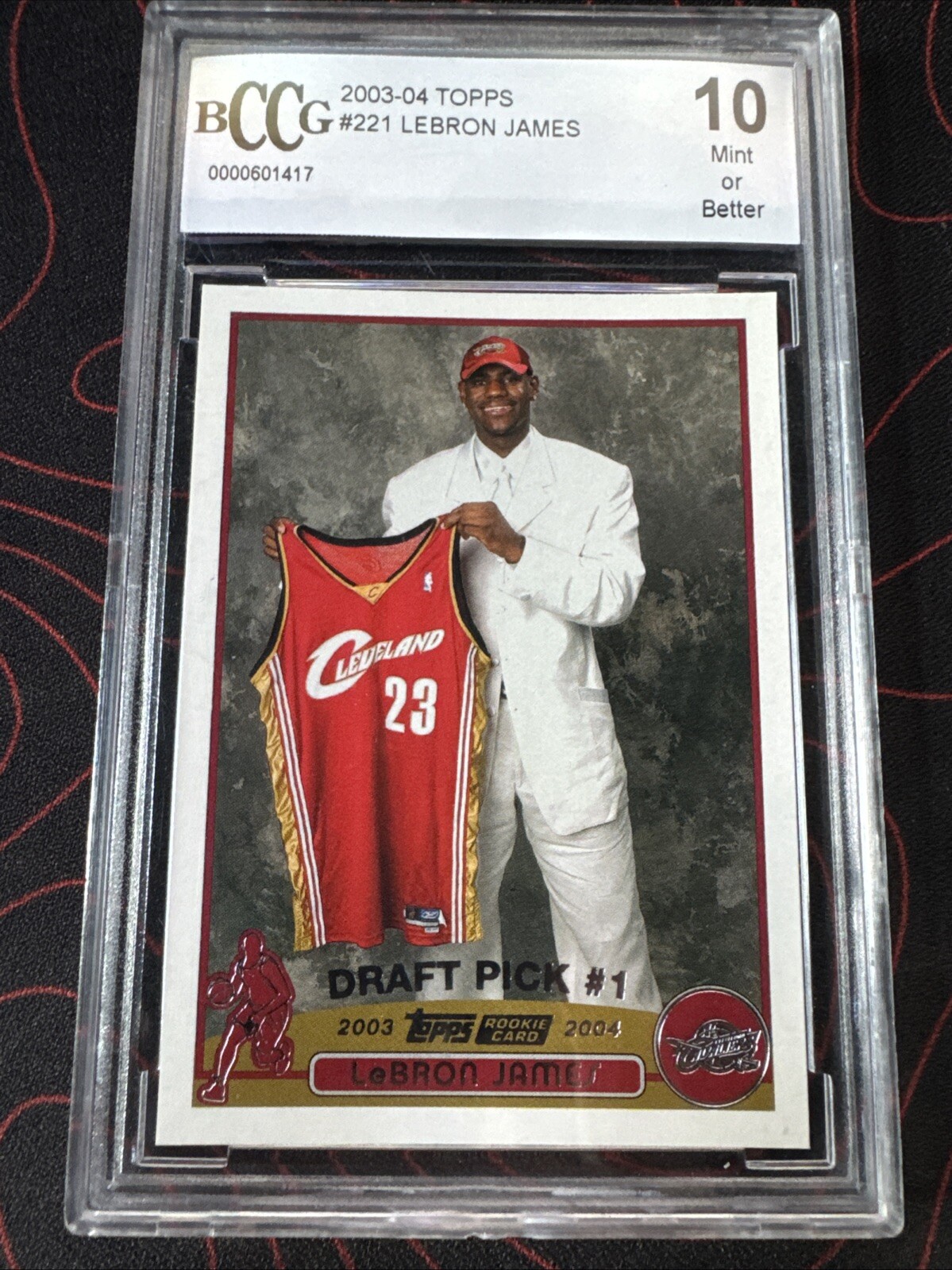 2003 Topps LeBron James #221 BCCG 10 Mint Condition Rookie Card