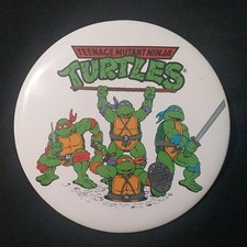 Vintage Teenage Mutant Ninja Turtles Large Pinback Button Up Mirage 6"