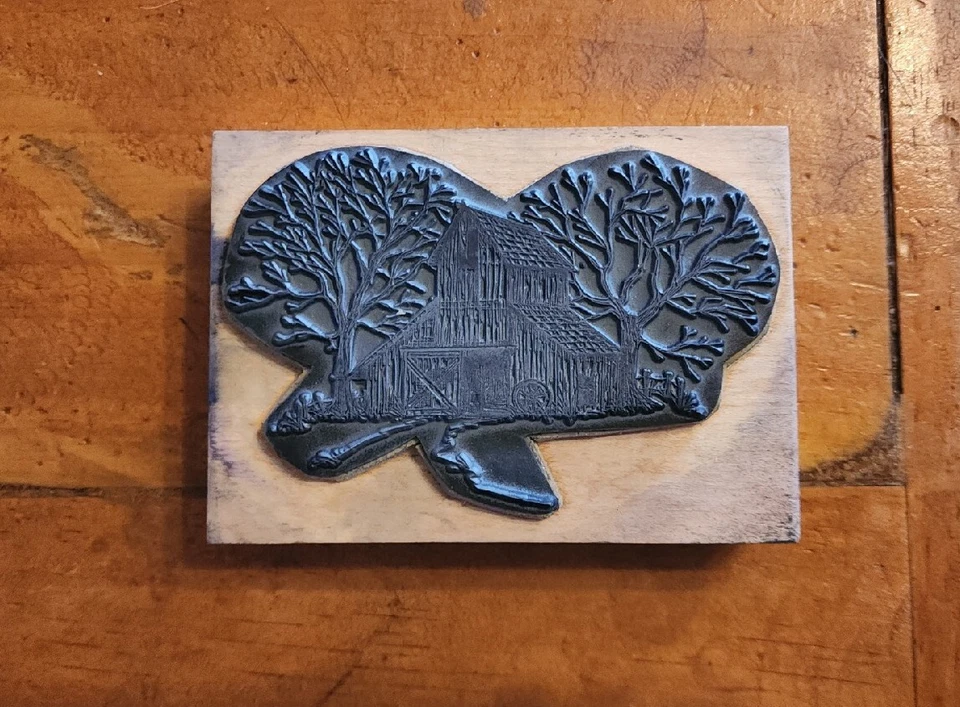 Sello de goma rústico escena de otoño de granero por Art Impressions Q1228 Foto 2 de 4