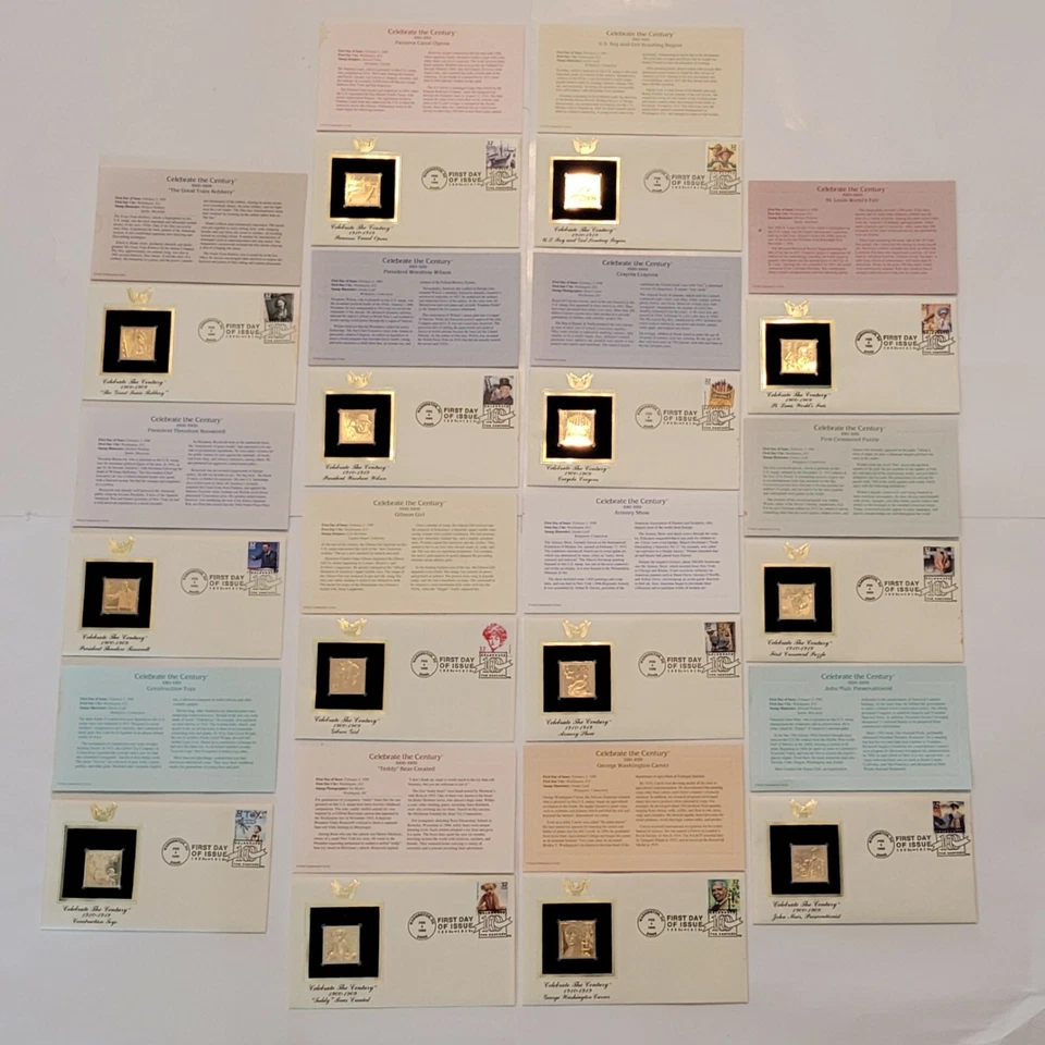 125 Celebrate The Century 22kt Gold Stamp First Day of Issue STP85 - Image 2 of 4