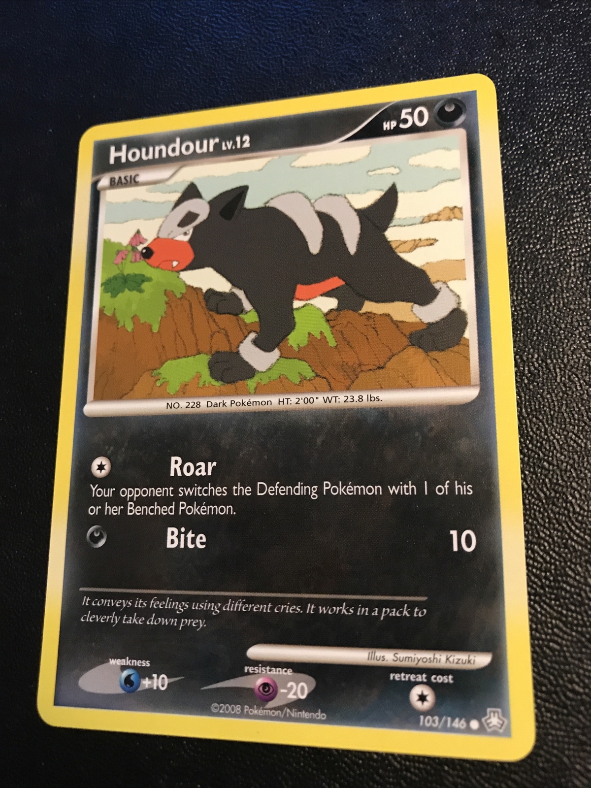 Houndour 103/146 NM Diamond&Pearl Pokemon Card. Fast Shipping with Tracking!