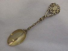 ENGLISH STERLING SILVER SOUVENIR SPOON ROYAL ARMS OF THE UNITED KINGDOM 1892