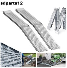 Rampa Doppia Pieghevole in Acciaio 400 kg Rampa di Accesso di Carico