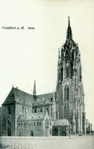 Ansichtskarte aus Frankfurt a.M. - Dom im August 1921