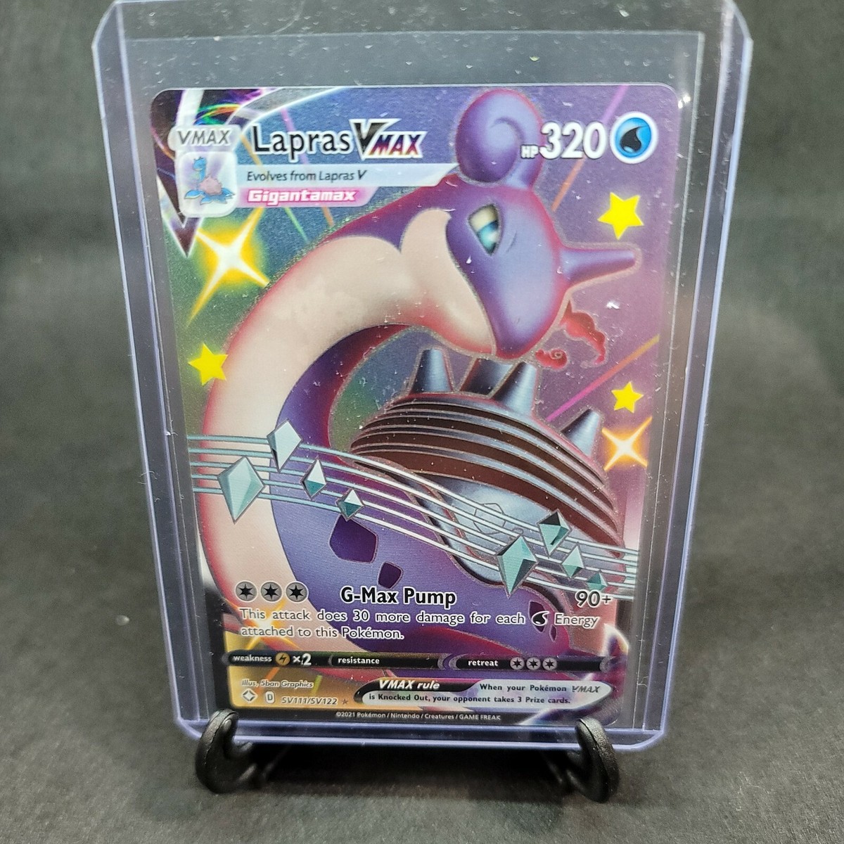 Lapras VMAX SV111/SV122 Pokemon TCG Shining Fates Shiny Vault Near