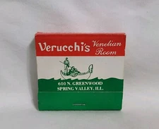 Vintage Verucchi's Venetian Room Restaurant Matchbook Spring Valley Advertising