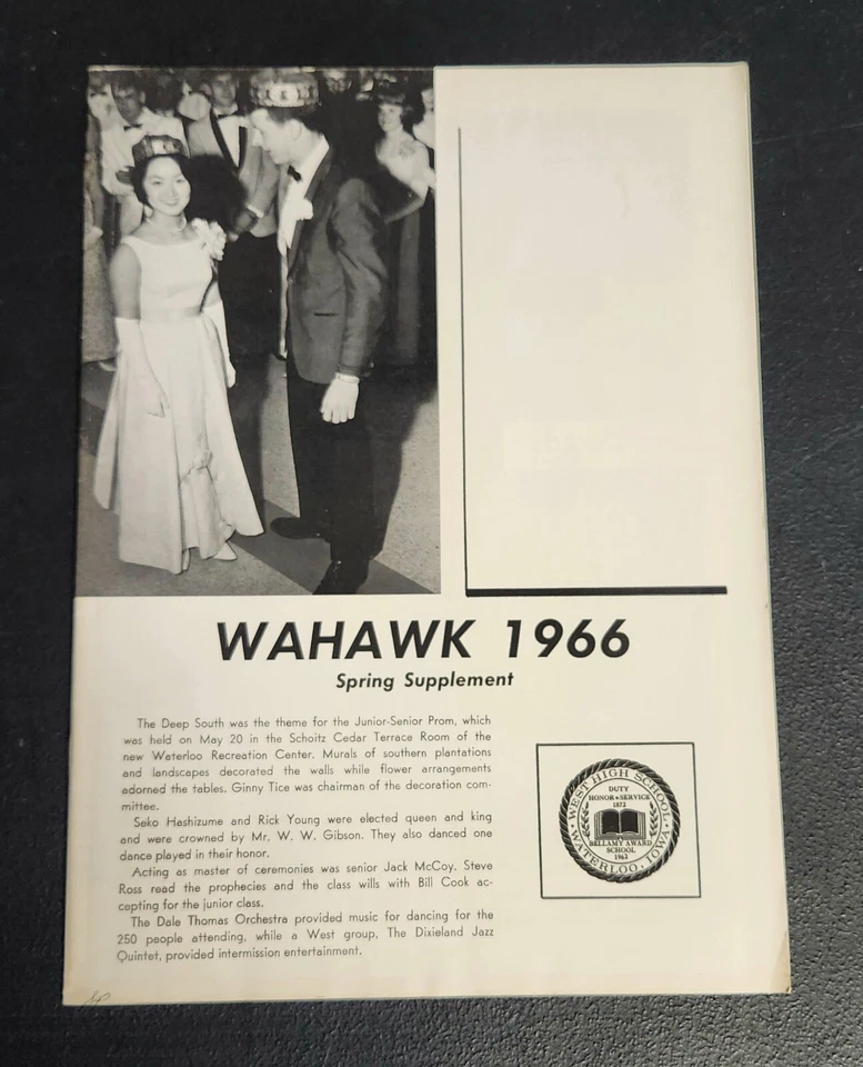 Anuario Dan Gable Senior High School suplemento de primavera 1966 icono de lucha libre  Foto 3 de 3