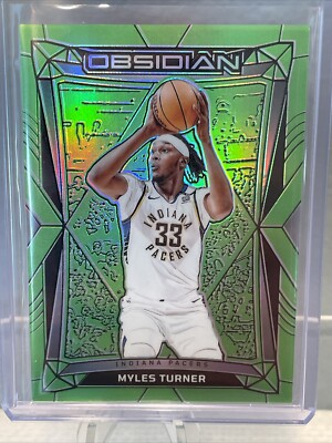 2023-24 Panini Obsidian Myles Turner #171 - 02/25 SSP Electric Etch Green Flood