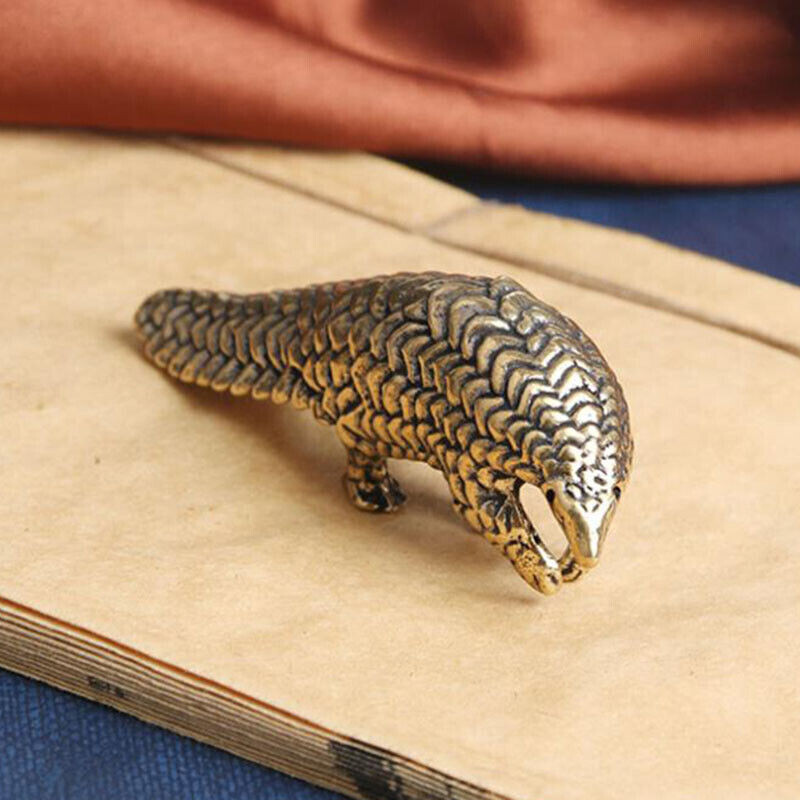 Brass Pangolin Figurine Statue Animal Figurines Toys House Office Decoration AA