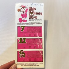 Vintage Walt Disney World Magic Kingdom Theme Park Ticket Price Brochure