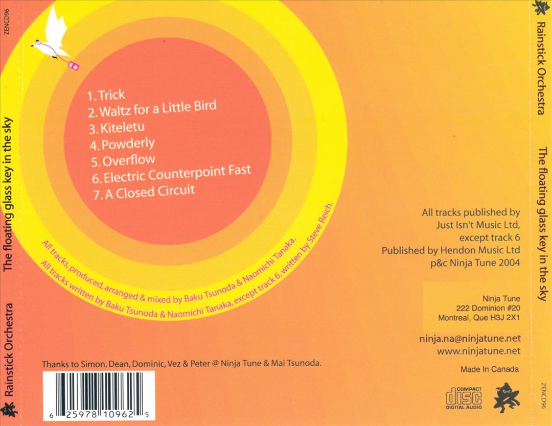RAINSTICK ORCHESTRA THE FLOATING GLASS KEY IN THE SKY NEW CD