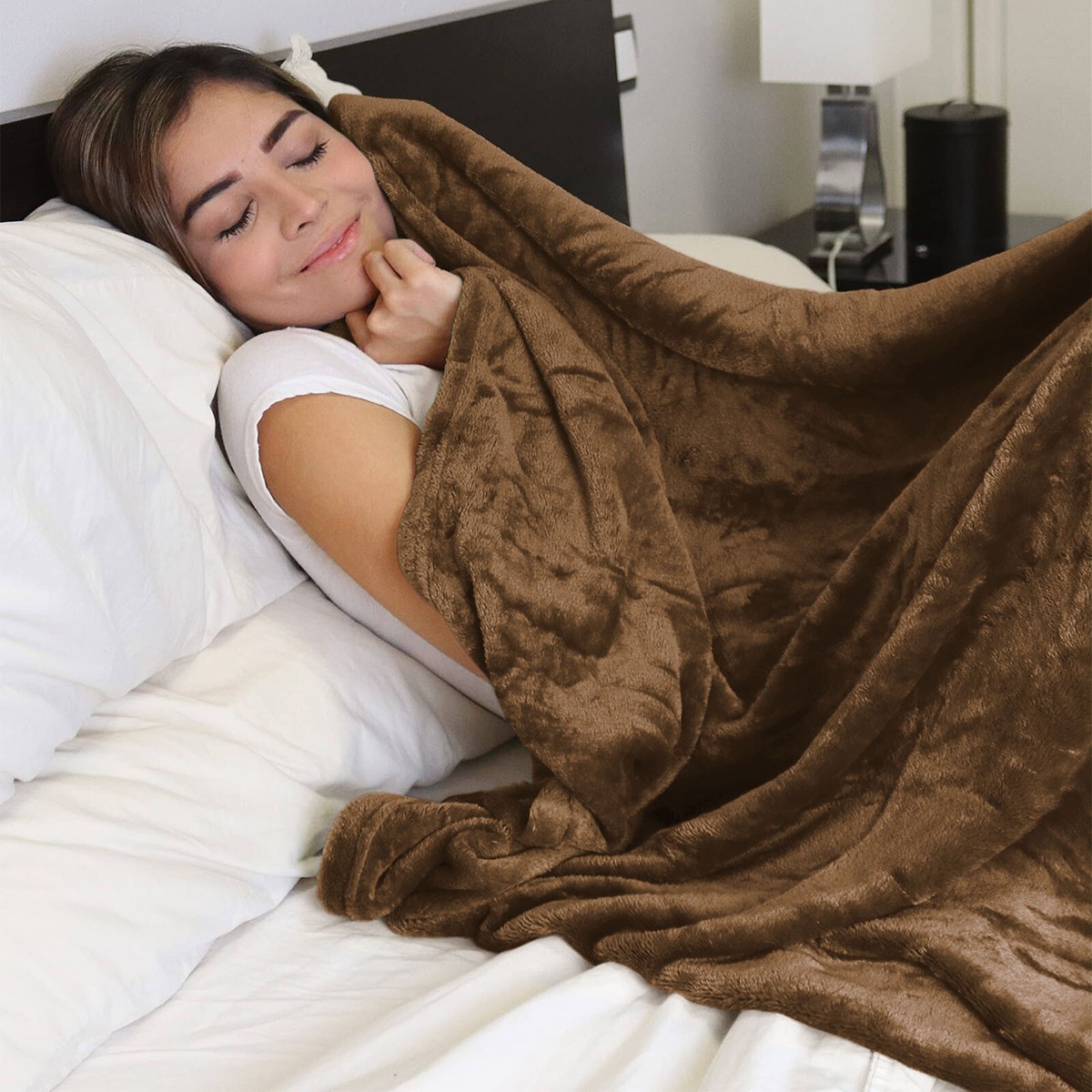 Faux Fur Fleece Mink Blanket Soft Warm Large Sofa Bed Throw Double u0026amp; King  Size | eBay