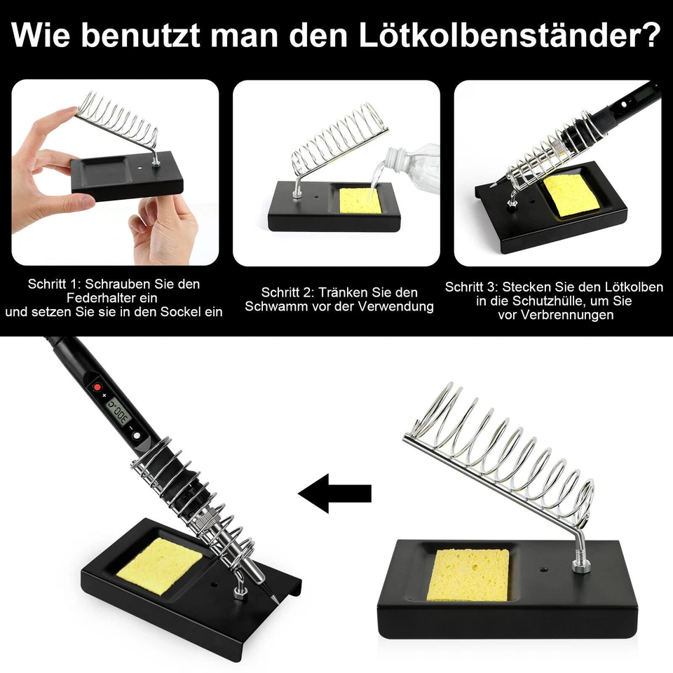 Lötkolben Set Lötset 60W 80W Einstellbarer Temperatur Lötstation Soldering Wire - Bild 3 von 4