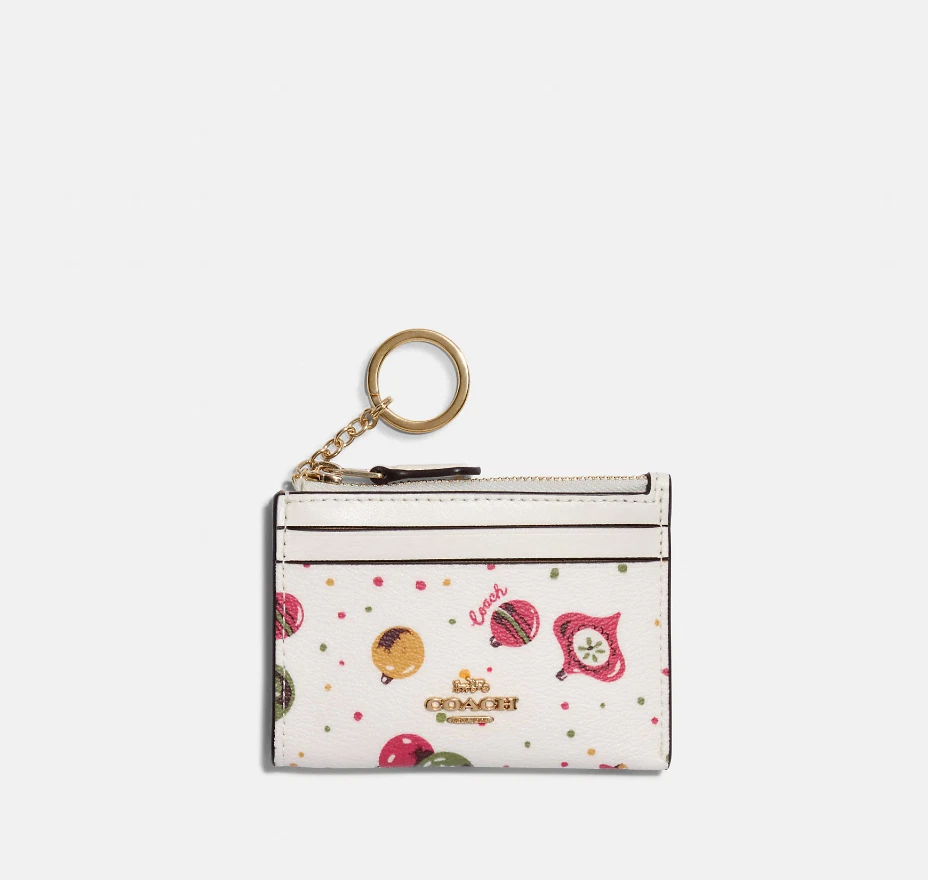 Coach Mini Skinny Id Case With Leopard Print