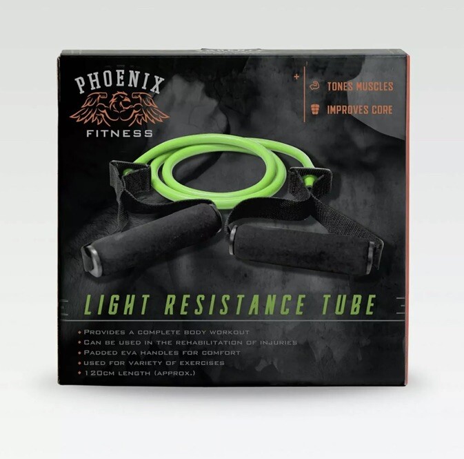 Phoenix Fitness Resistance Tube - Light Exercise Home Body Workout *defect Box