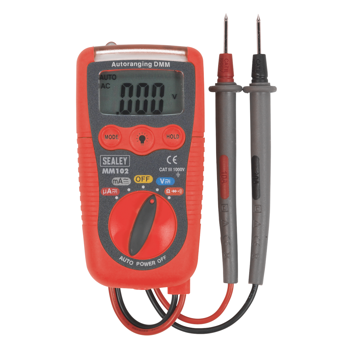 Sealey Tools MM102 Professional Auto Ranging Digital Multimeter LCD Display