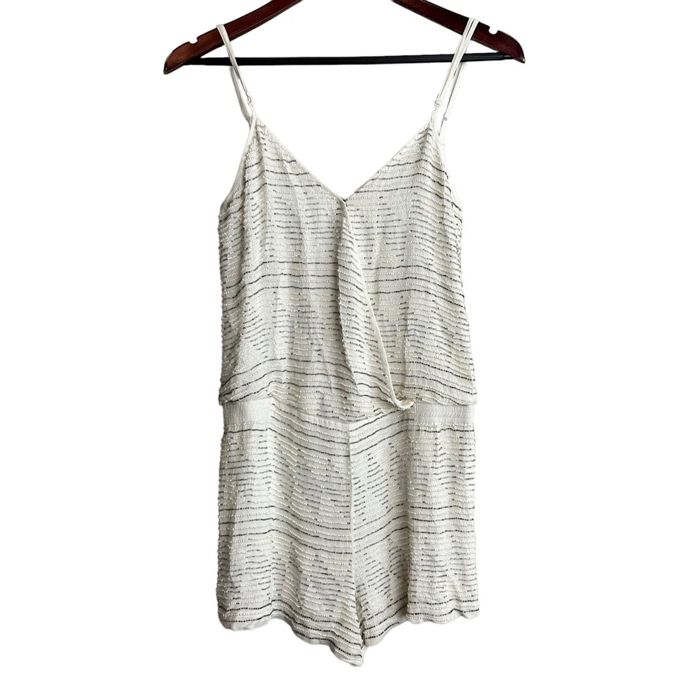 Romper Parker Feminino Pequeno Harrison Frisado Branco Decote V Uma Peça Boêmio - Imagem 4 de 4