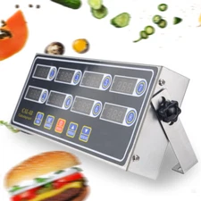 Commercial 8 Channels Restaurant Timer Kitchen Loud Alarm Cooking Calculagraph