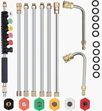 4000PSI Pressure Washer Extension Wand 9PCS Power Washer Lance with Spray Nozzle
