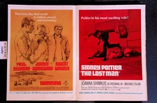 1969 "MOVIE" PAUL NEWMAN "WINNING"- SIDNEY POITIER "THE LOST MAN" Print Ad 46736