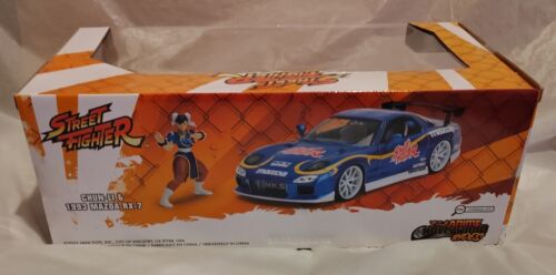 Jada Street Fighter 1:24 1993 Mazda RX-7 Die-Cast Car & Chun-Li Figure New - Picture 9 of 10