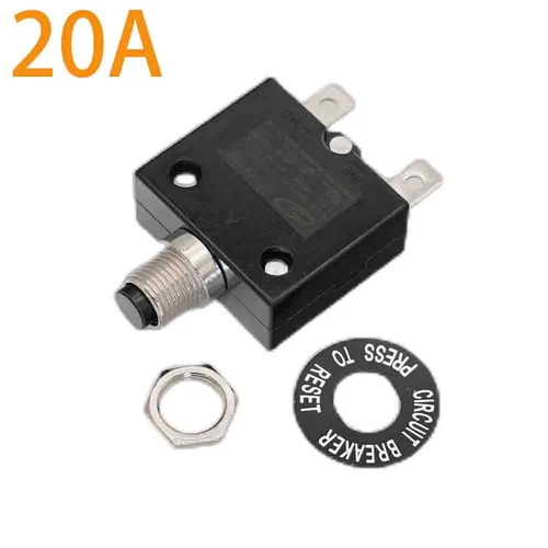 3x Universal 5-50 Amp Drucktaster Thermo Leitungsschutzschalter 12-50V DC 125-250V NEU - Bild 7 von 30