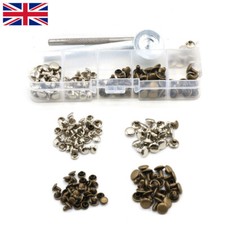 120Pcs/Set Rivets Double Cap Metal Stud Fixing Tool For Leather Craft Belt Kits
