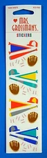 Baseball Gear 3 Sheet Sticker Pack Vintage Mrs. Grossman's