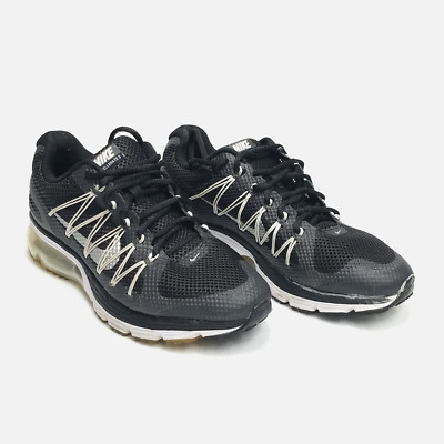 Nike Air Max Excellerate 3 Women Size 8 AA Narrow Black Silver 703073-010 Runner