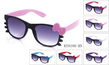 Two Tone Hello Kitty Bow Sunglasses Cosplay Women Girl Lady Teenage UV Lens