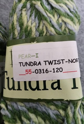 Northland Tundra Twist wool blend bulky yarn Pear lot of 2 (54 yds ea) - Picture 2 of 3