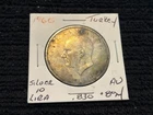 TURKEY 1960 SILVER .830 10 LIRA AU F56