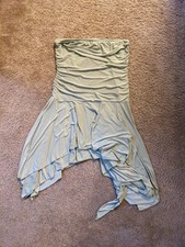 PrettyLittleThing Sage Green Fairycore Strapless Dress Size 4