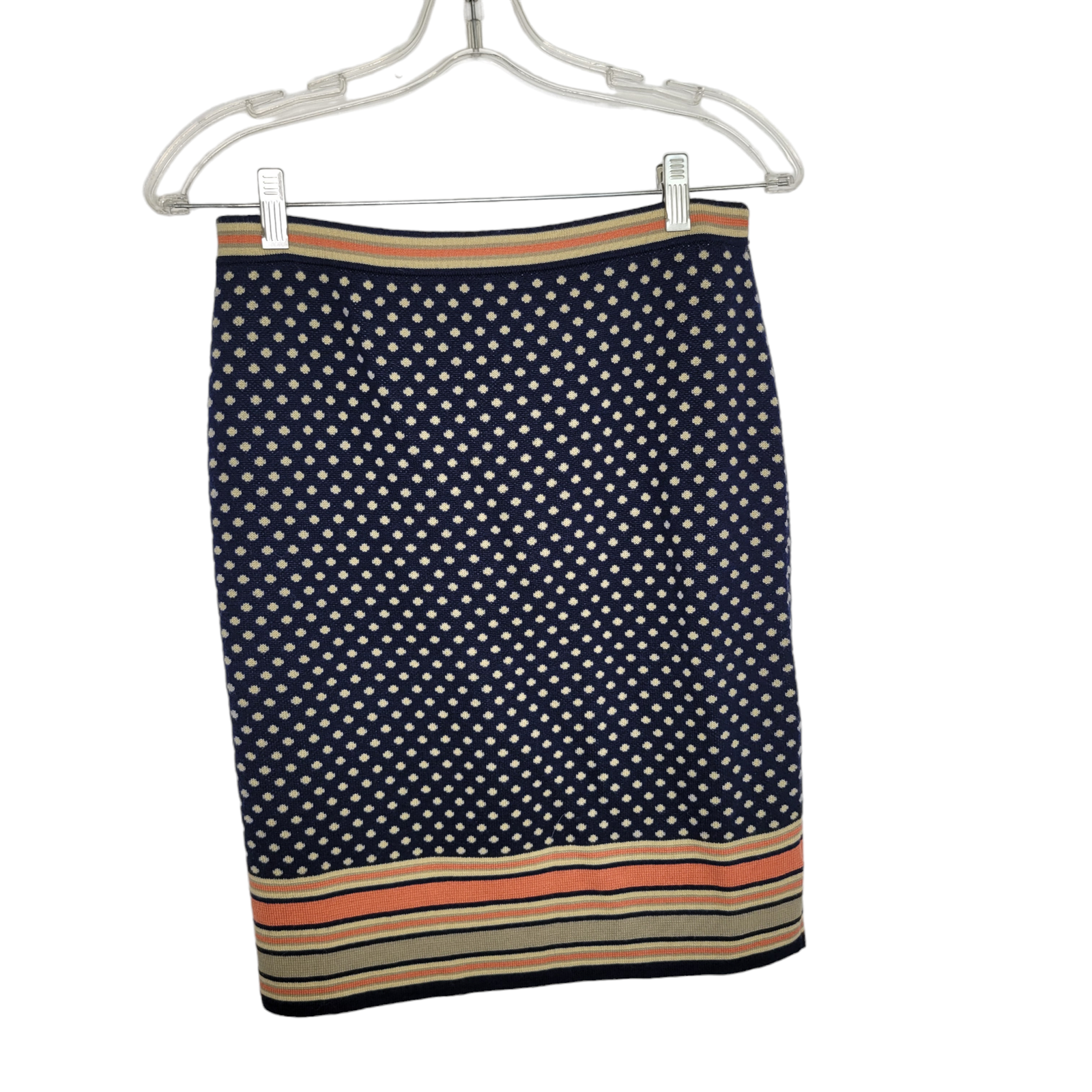 Anthropologie Sparrow Merino Wool Sweater Skirt Navy Dot Elastic Women Small